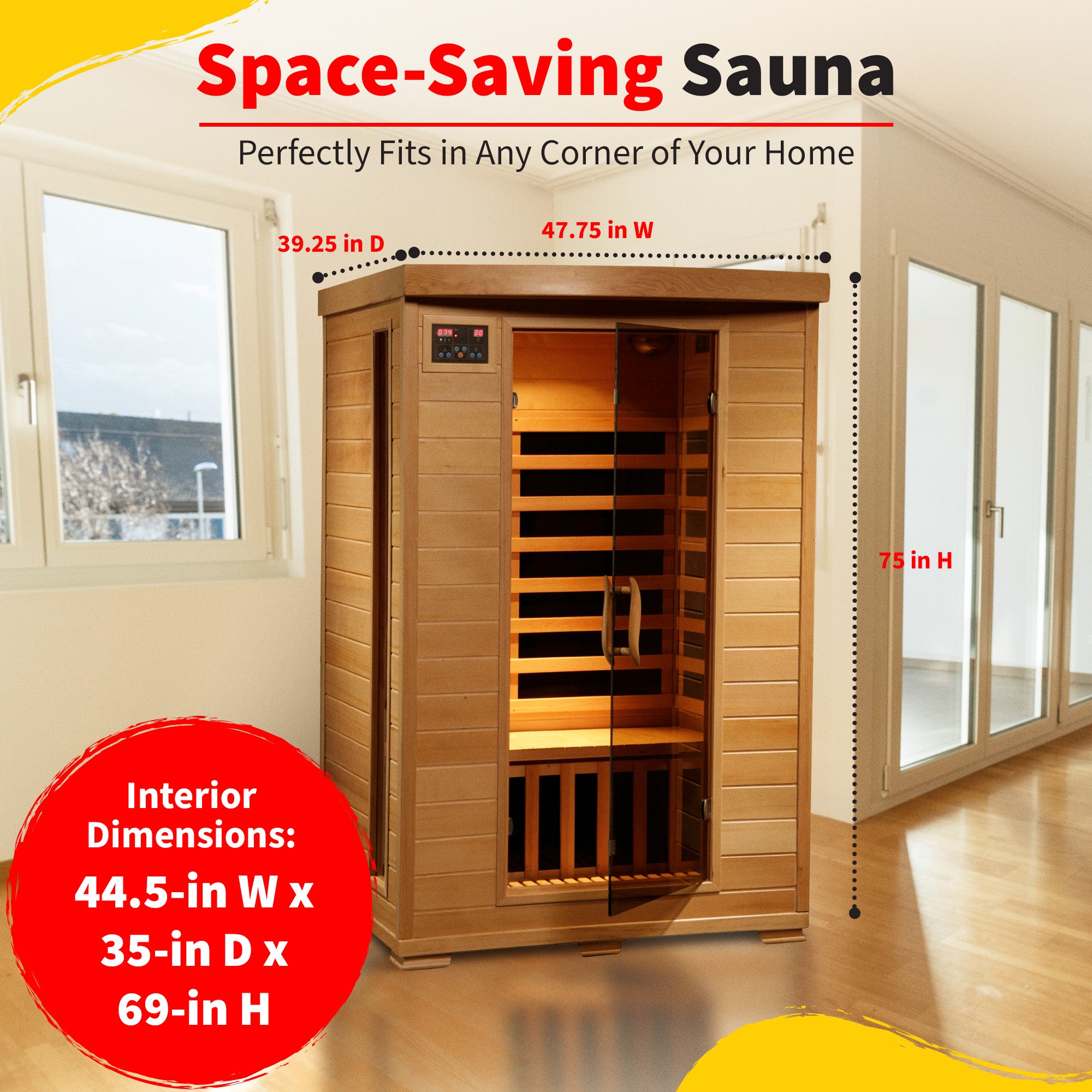 Coronado 2-Person Hemlock Deluxe Sauna